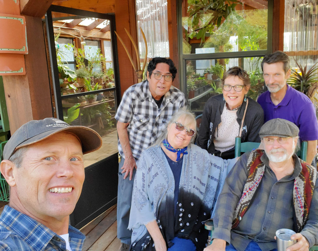 group of people on porch 